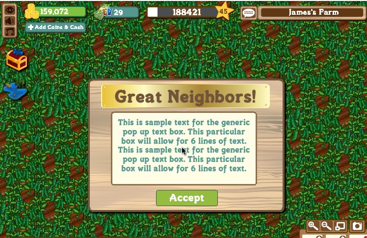 Picture of Farmville, with lots of sample text